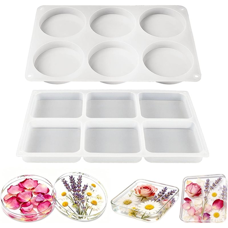 Coaster Mold Round - A25I-12-Cavity Extra Deep Coaster Resin Molds