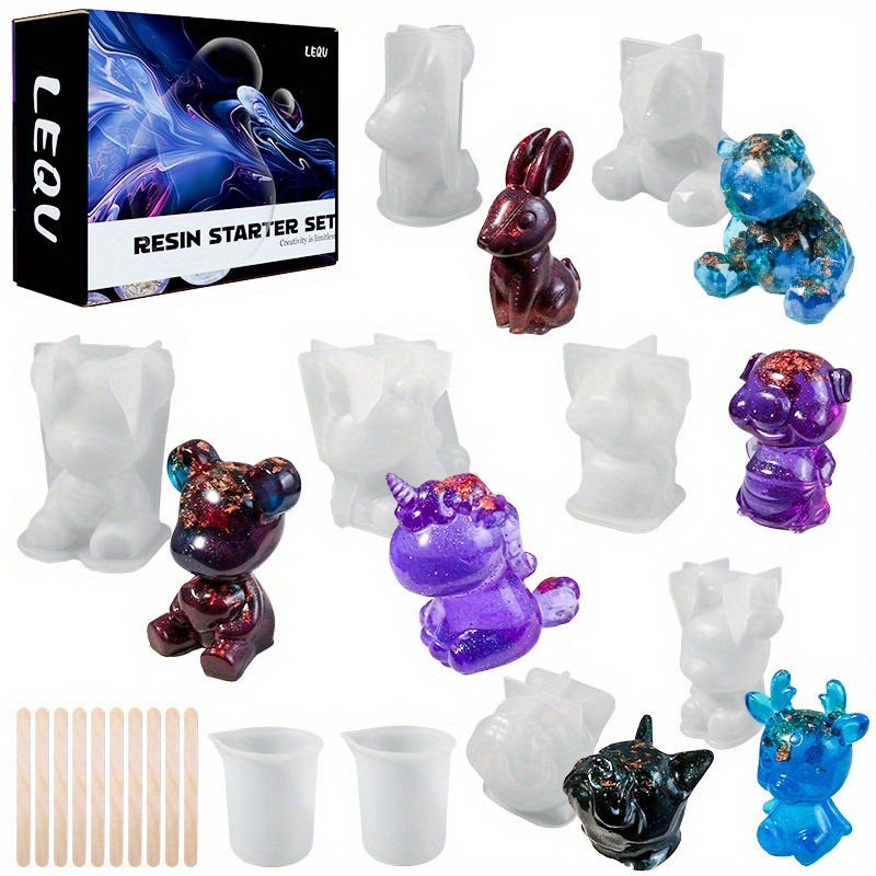 Resin Craft Kit - 19pcs Resin-Made Mold Set, Suitable for