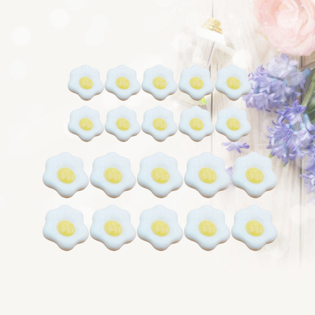 20Pcs Simulated Poached Egg Re - Resin Craft Material ulasan dan harga