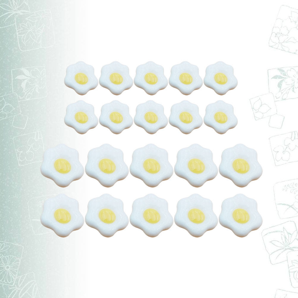 20Pcs Simulated Poached Egg Re - Resin Craft Material ulasan dan harga