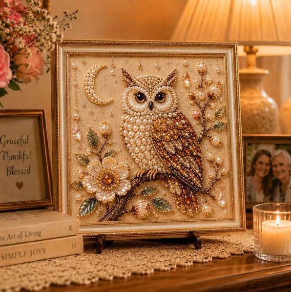 Owl Diamond Pearl Art DIY Pain - Resin Craft Kit ulasan dan harga