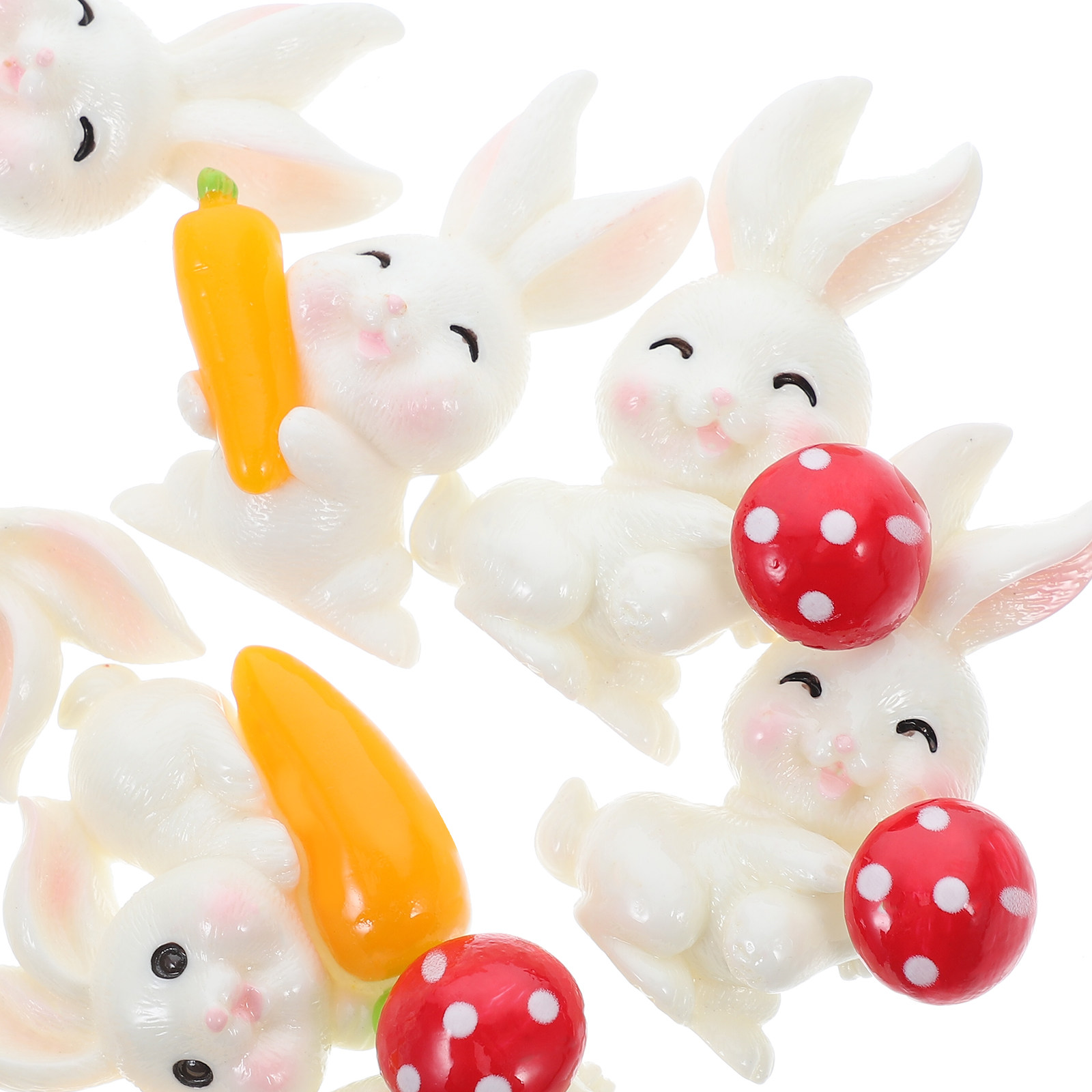 12Pcs Resin Rabbit Carrot Char - Resin Craft Supplies ulasan dan harga