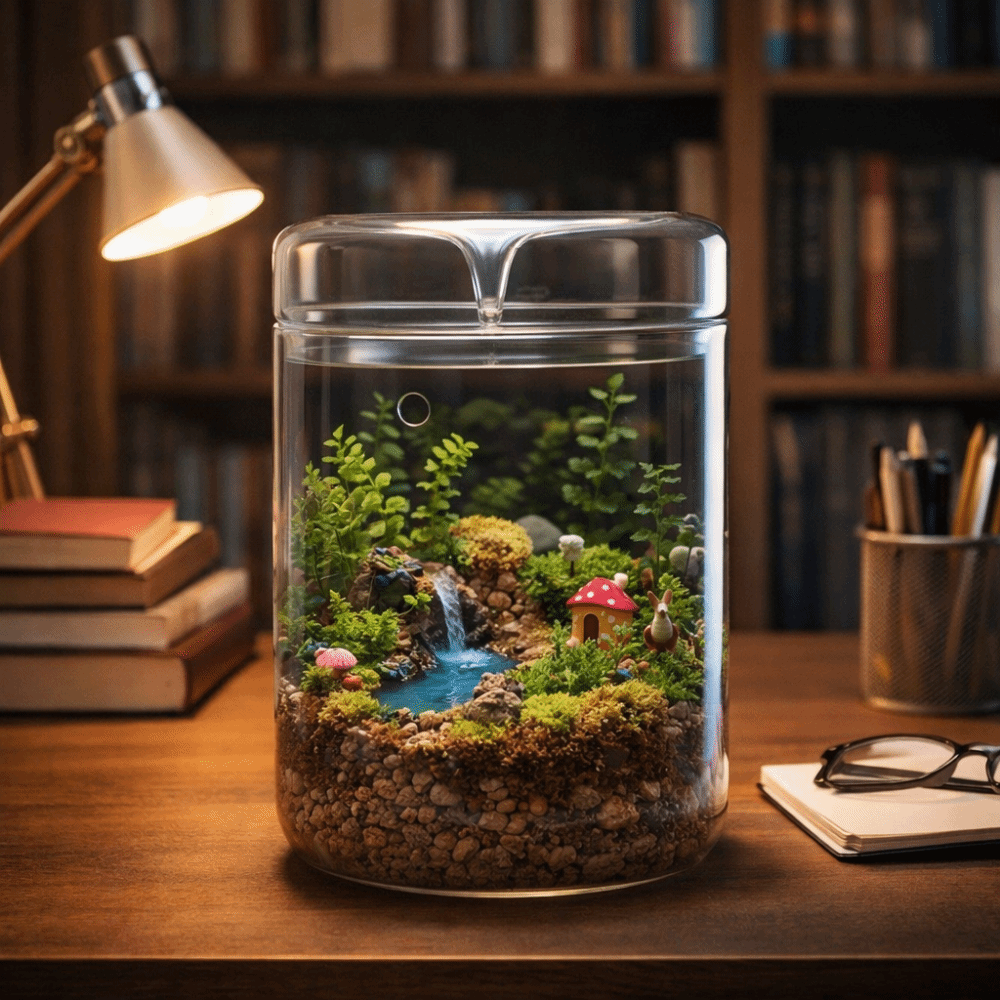 Art Vase Transparent Glass Ter - Terrarium Moss Art ulasan dan harga