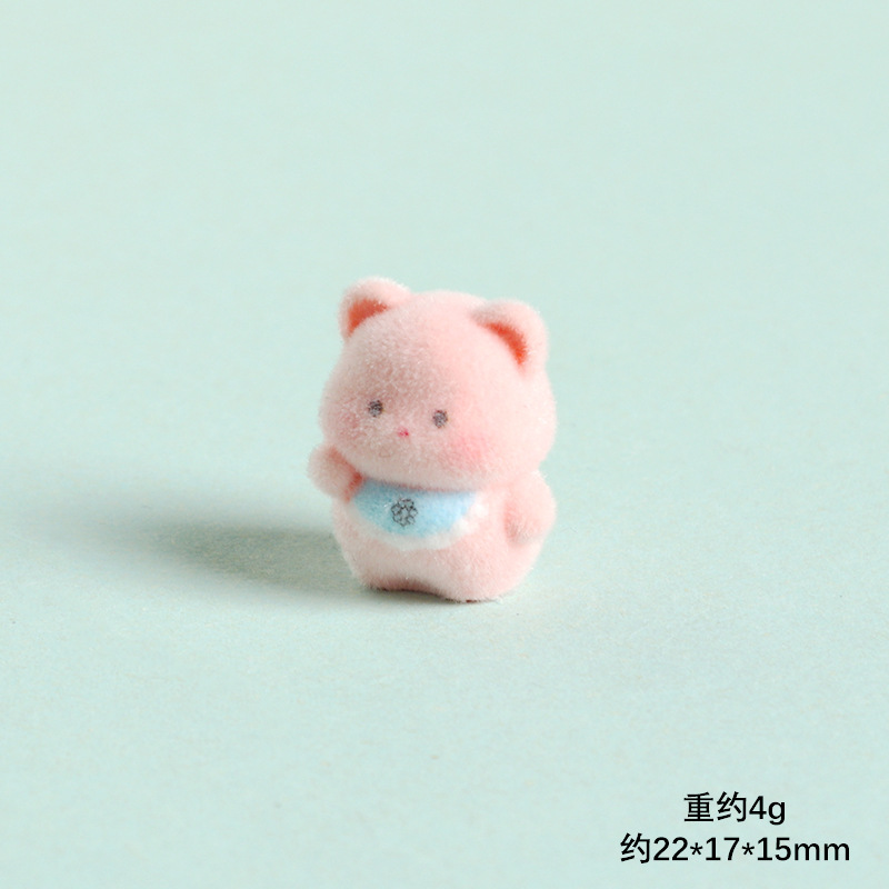 6pcs Cute 3D Flocked Resin Bib - Resin Craft Supplies ulasan dan harga