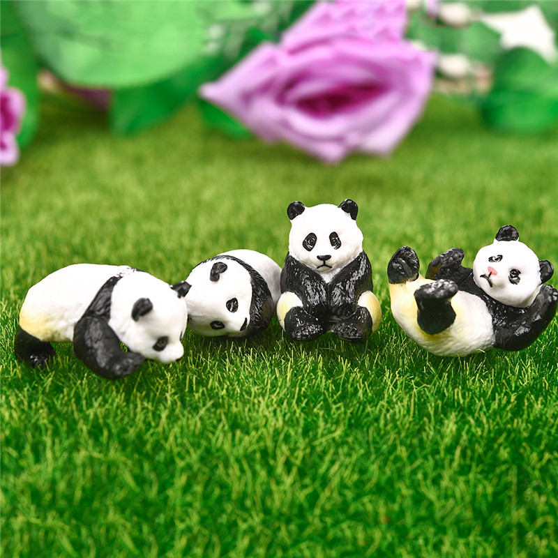 4pcs/Set Cute Panda Moss Micro - Terrarium Moss Art ulasan dan harga