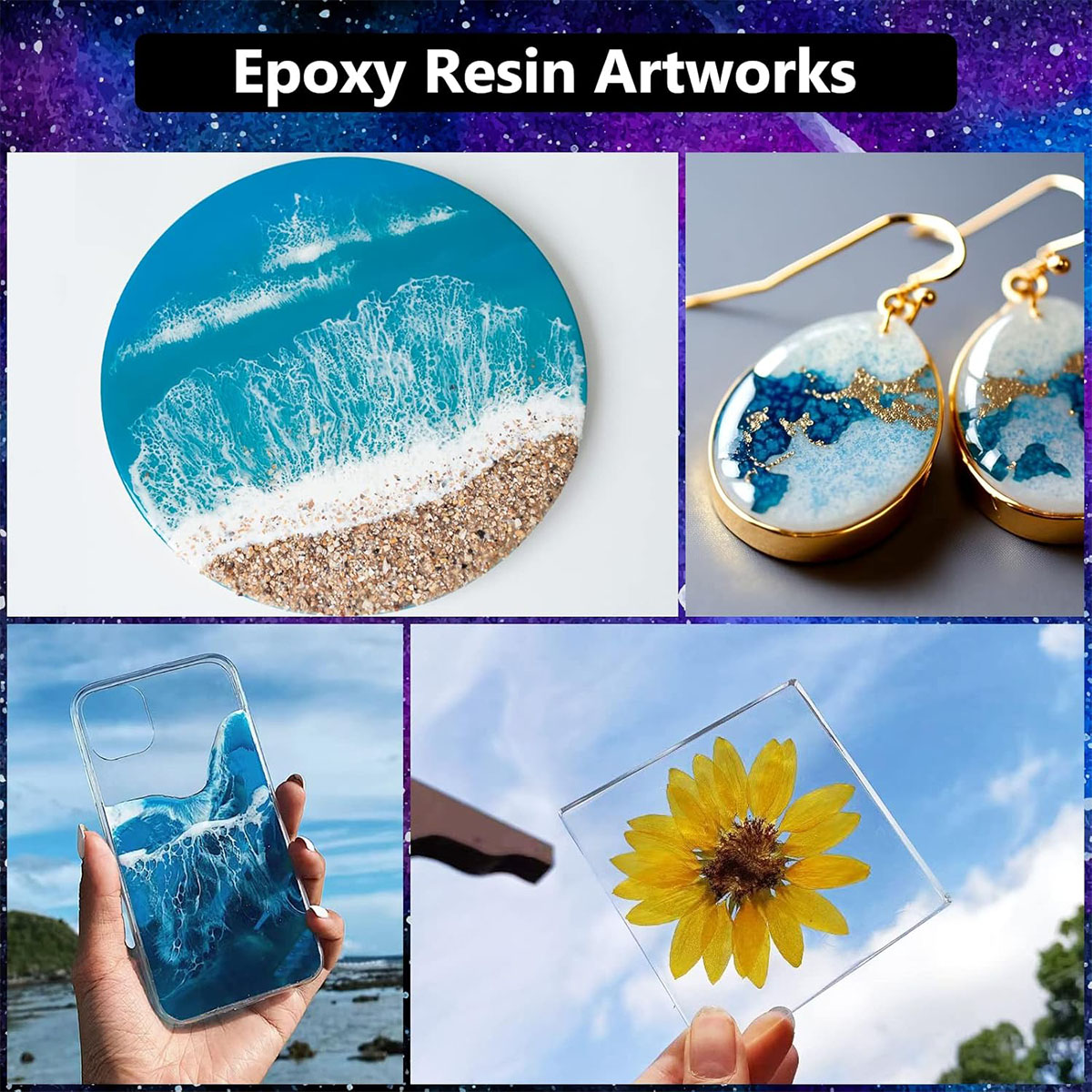 1000ml Crystal Clear Epoxy Res - Resin Craft Kit ulasan dan harga