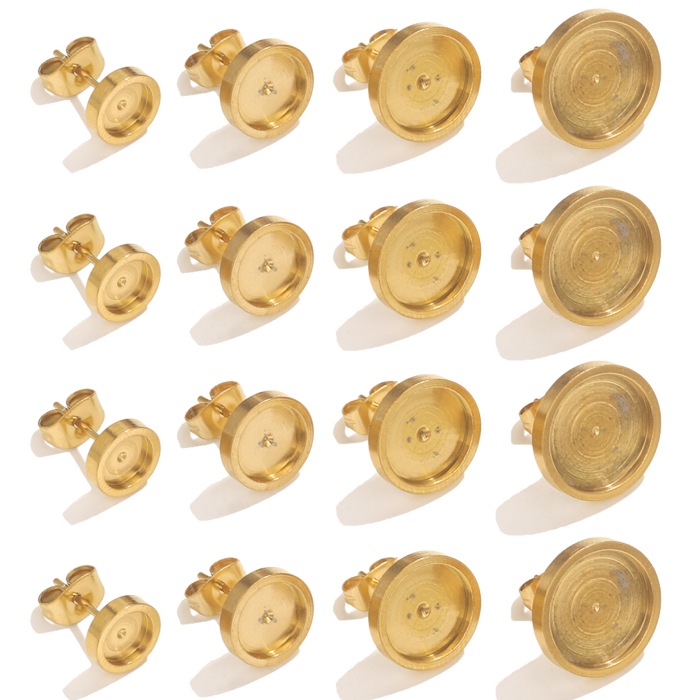 10pcs Stainless Steel Gold Ear - Resin Craft Kit ulasan dan harga